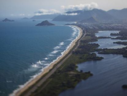 A praia do Recreio, no Rio de Janeiro.