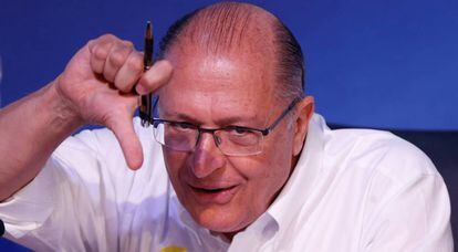 Geraldo Alckmin na convenção do PSDB, no sábado.