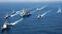 Grupo de combate, com o Carl Vinson no centro, em águas do Pacífico