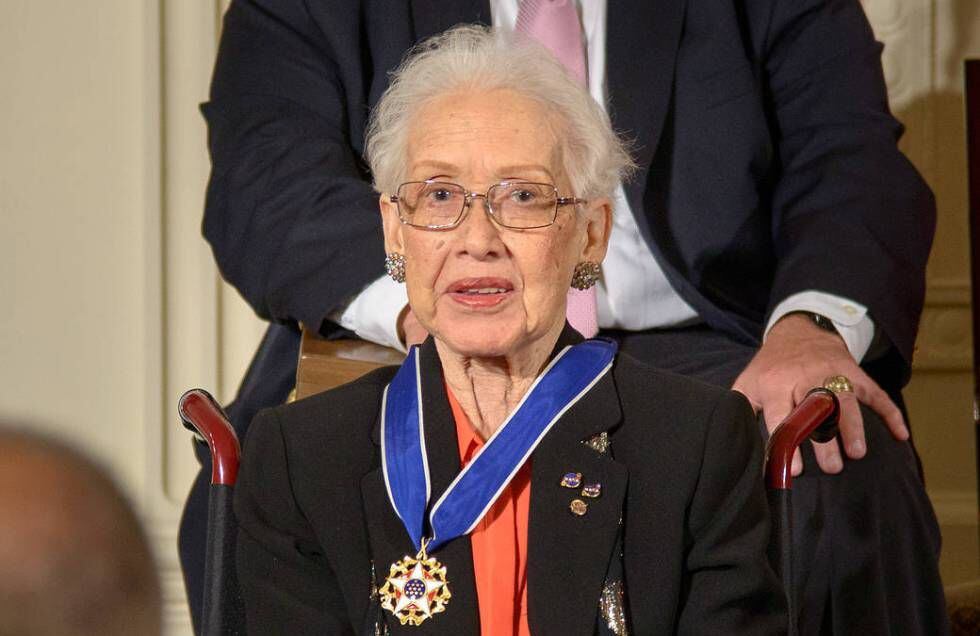 Katherine Johnson, com a Medalha Presidencial da Liberdade