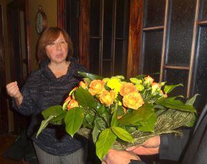 Svetlana Alexiévich, na sexta-feira passada, em sua casa de Minsk.
