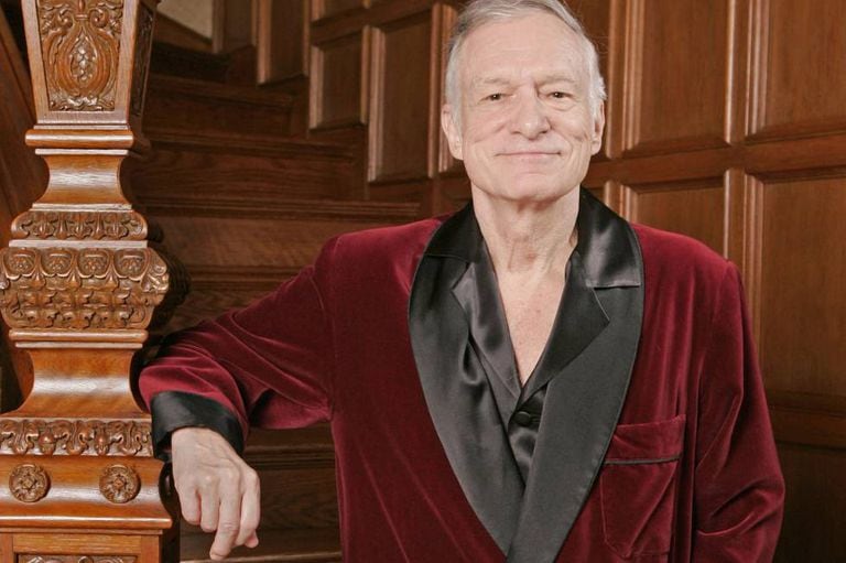 O fundador da 'Playboy' Hugh Hefner na Mansão Playboy em 2006.