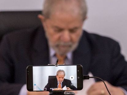 O ex-presidente Lula, durante entrevista em São Paulo.