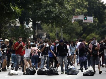 Protesto nesta sexta-feira, em São Paulo.