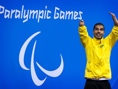 Daniel Dias na Paralimpíada de Londres, em 2012, quando ganhou seis medalhas de ouro.