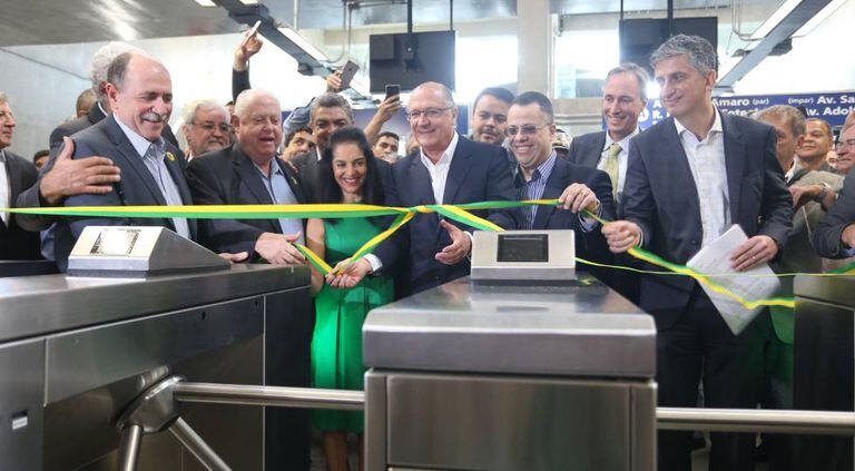 Geraldo Alckmin inaugura estação da Linha 5-Lilás.