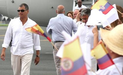 O presidente do Equador, Rafael Correia, nesta quarta-feira.