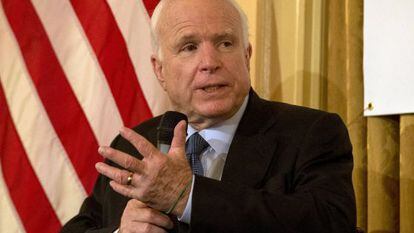 John McCain, nesta segunda-feira em um ato de campanha republicano.