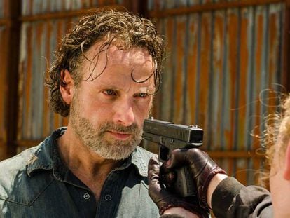 Andrew Lincoln, como o xerife Rick Grimes, em ‘The Walking Dead’