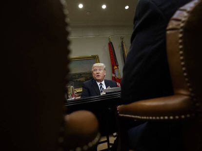 Donald Trump, durante uma reunião na Casa Branca em 14 de fevereiro.