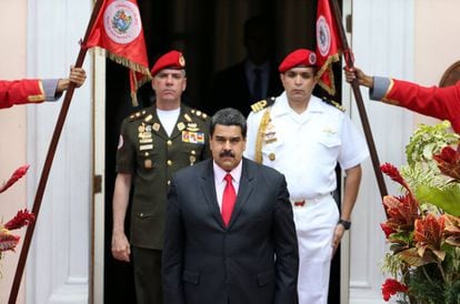 Maduro na reunião da ALBA neste domingo, em Caracas.