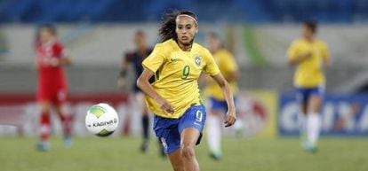 Andressa Alves, atacante do Brasil.