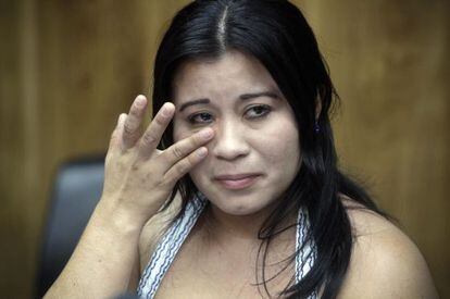 Guadalupe Vásquez no tribunal.