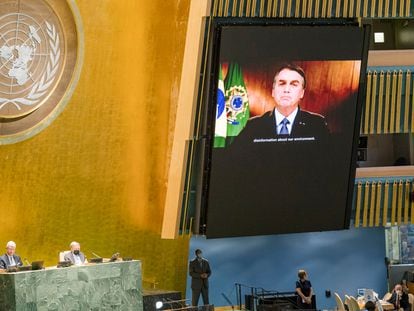 O presidente Jair Bolsonaro discursa nesta terça-feira na 75ª Assembleia Geral da ONU.