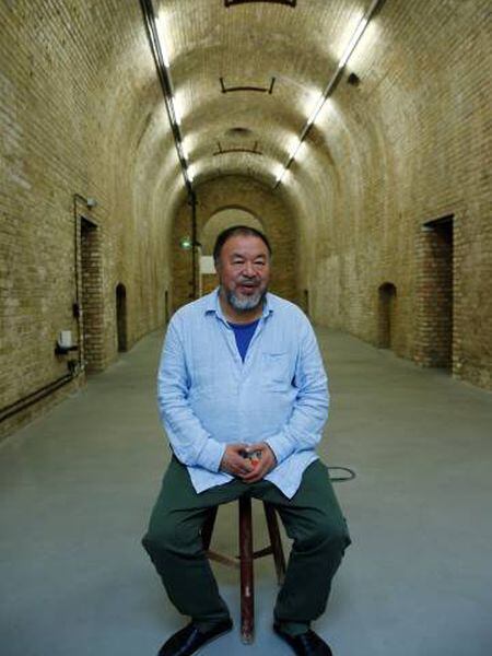 Ai Weiwei em seu estúdio em Berlim no dia 13 de julho