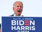 Biden, durante su discurso en Miramar, Florida, este martes.