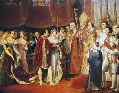 Tela do casamento religioso entre Napoleão I e Maria Luísa, em 2 de abril de 1810.