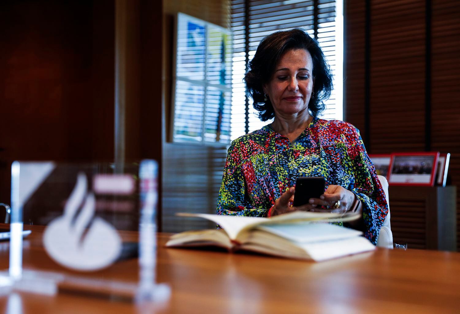 Ana Botín, durante a entrevista.