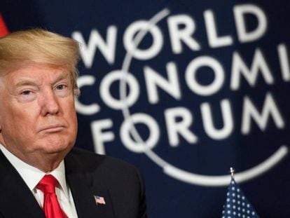 Donald Trump no foro de Davos nesta sexta-feira.