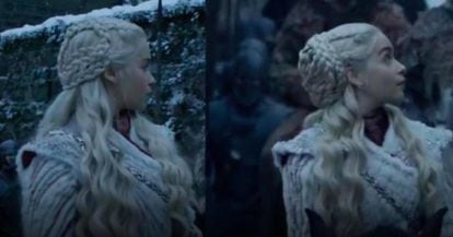 O exemplo de que as tranças de Daenerys mudam em um segundo.