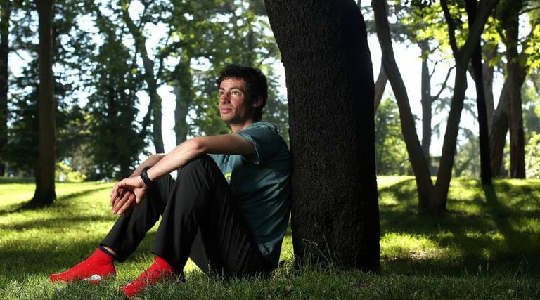 Kilian Jornet, no Parque do Retiro, em Madri.