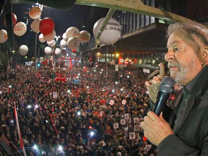 Lula discursa na Paulista em junho deste ano.