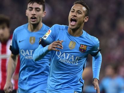 Neymar marcou o segundo do Bar&ccedil;a.