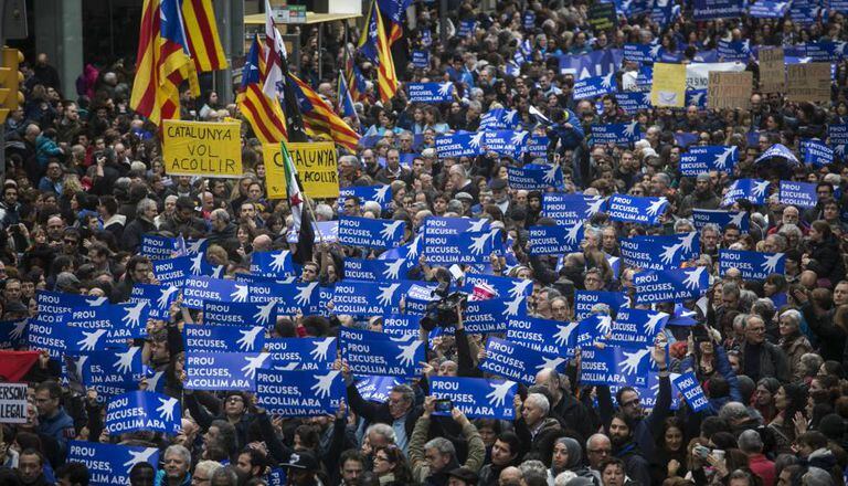 Manifestação a favor da acolhida dos refugiados
