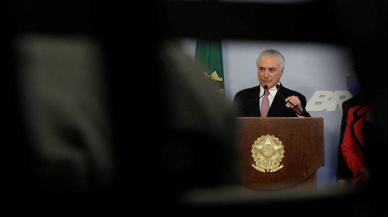 Temer, durante pronunciamento nesta terça-feira.