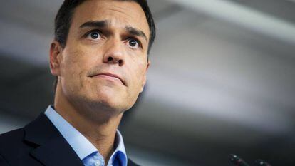 O líder do PSOE, Pedro Sánchez, na segunda-feira passada em Madri.