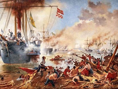 Combate Naval do Riachuelo, pintura de Victor Meirelles)