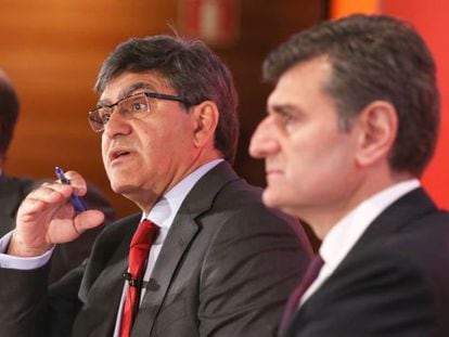 José Antonio Álvarez e José García Cantera nesta terça-feira na apresentação de resultados.