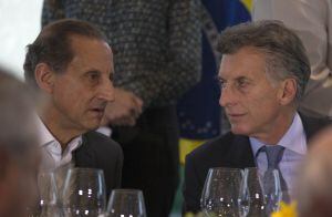 Paulo Skaf e Mauricio Macri em almoço na FIESP