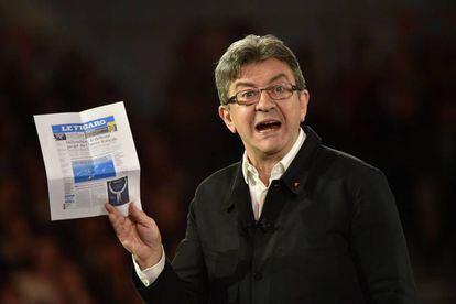 Mélenchon em comício