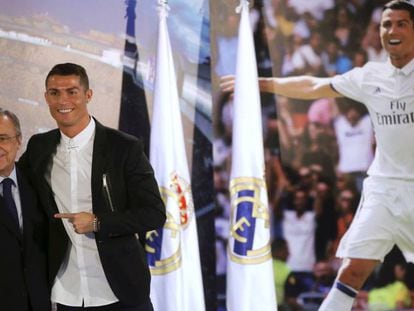 Cristiano Ronaldo e Florentino Pérez.