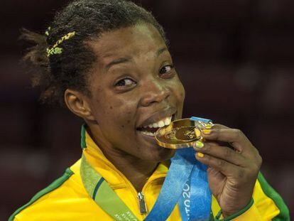 Joice Souza, medalha de ouro na luta livre feminina 58 kg.