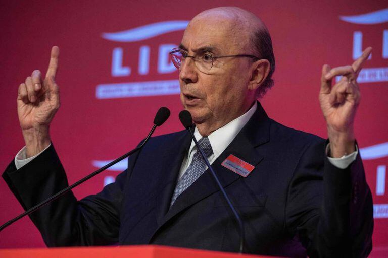 Henrique Meirelles em evento do Lide em São Paulo.