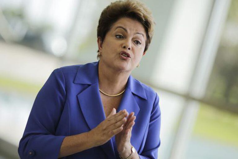 Dilma Rousseff em entrevista em Brasília.