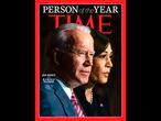 Portada de la revista Time en la que anuncia a Joe Biden y Kamala Harris como personas del año.