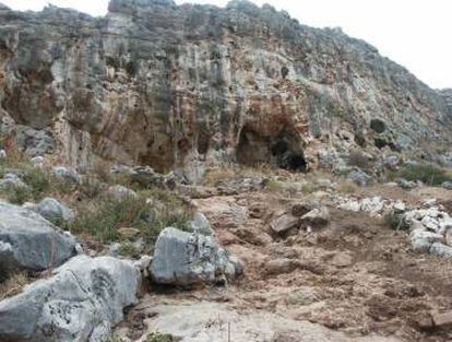 A gruta de Misliya, no bíblico Monte Carmelo, em Israel.