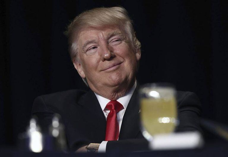 Donald Trump, no Café da Manhã Nacional de Orações, em Washington.