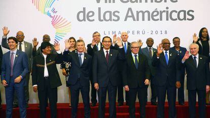 Chefes de Estado e representantes que participam da VIII Cúpula das Américas