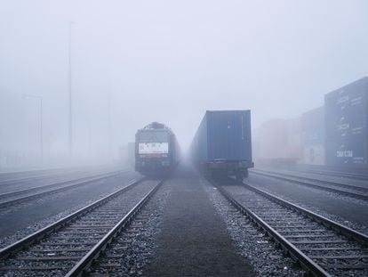 Trens de carga chineses no Terminal Intermodal de Duisburgo, em janeiro.