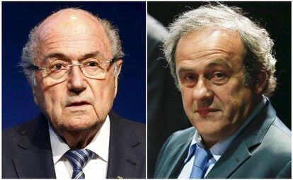 Blatter, ex-presidente da FIFA, e Platini, da UEFA.