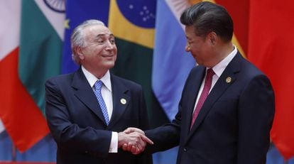 Michel Temer e Xi Jinping, na reunião do G-20