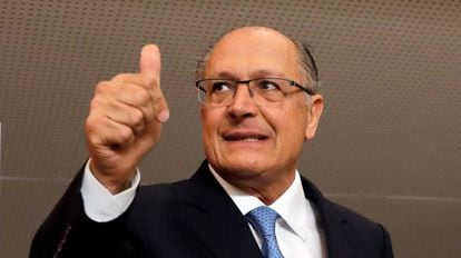 O presidenciável Geraldo Alckmin, do PSDB, em São Paulo.