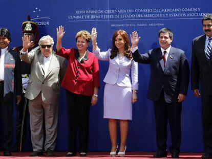 Presidentes dos países do Mercosul na Argentina.