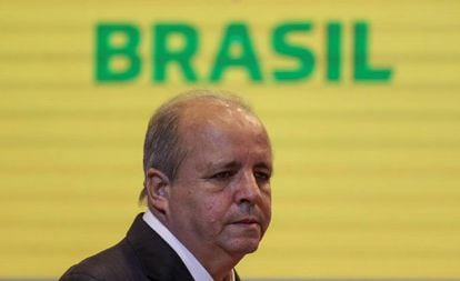 O treinador Vadão antes de anunciar a convocação do Brasil para a Copa.