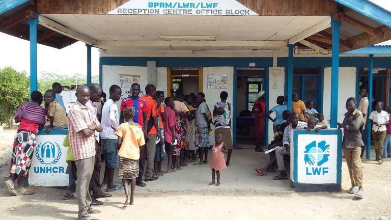 Centro de registro do campo de refugiados de Kakuma (Quênia).