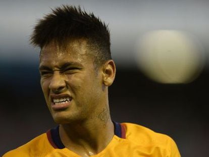 Neymar durante o jogo contra o Celta.